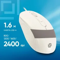 Мышь Oklick 310M (белый/серый) фото 1